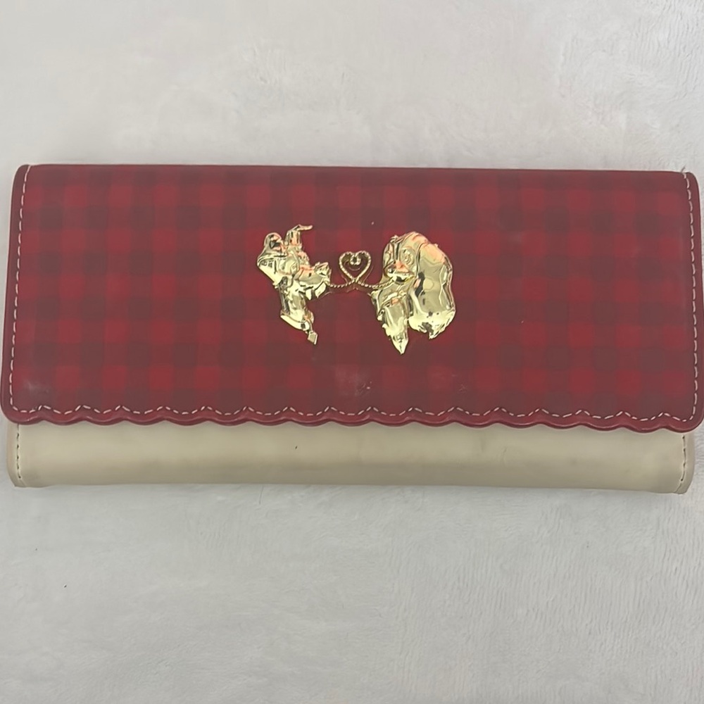 Chic Red and Cream Wallet with Sleek Design